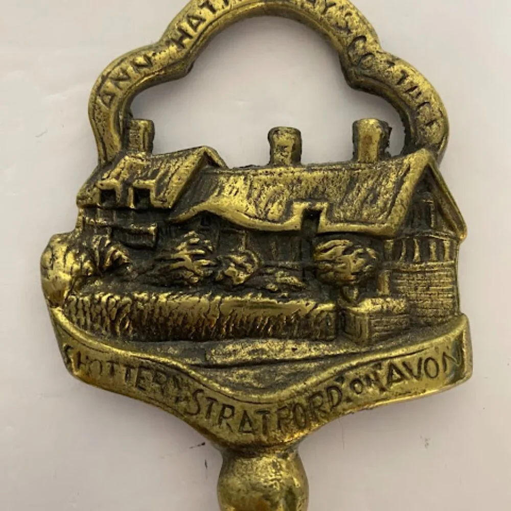 Vintage Ann Hathaway's Cottage Brass Bottle Opener - 5